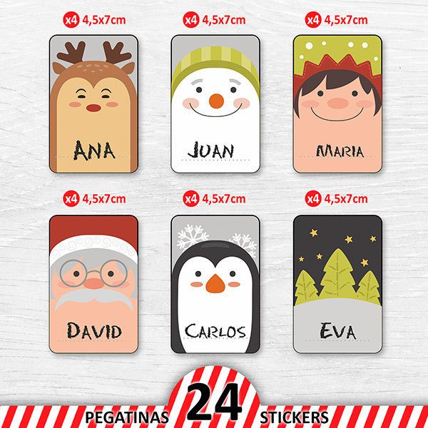 Car & Motorbike Stickers: Christmas Cards Label Kit