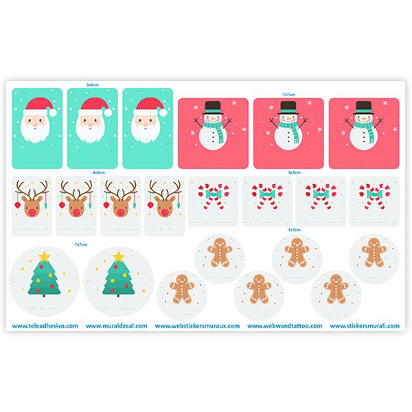 Car & Motorbike Stickers: Kit labels Christmas icons