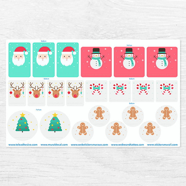 Car & Motorbike Stickers: Kit labels Christmas icons