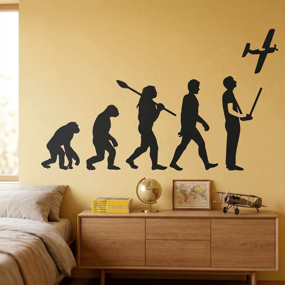 Wall Stickers: RC Aircraft evolution