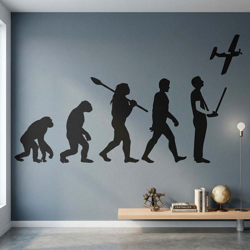 Wall Stickers: RC Aircraft evolution
