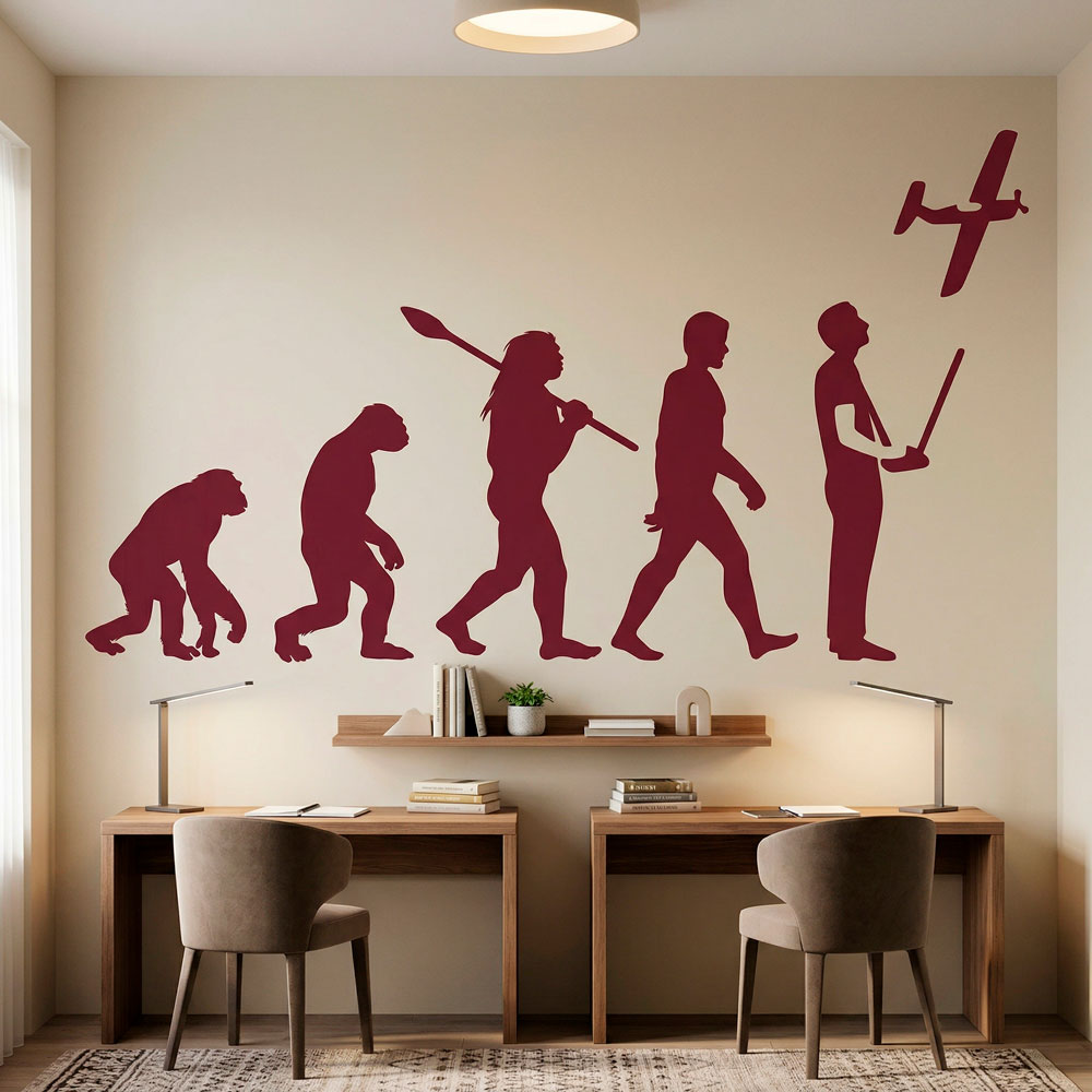 Wall Stickers: RC Aircraft evolution