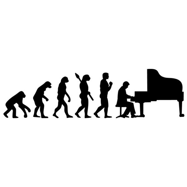 Wall Stickers: Evolution of the grand piano