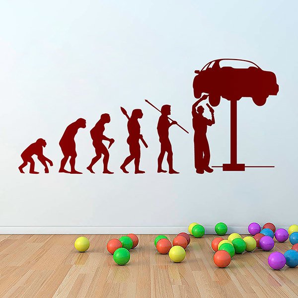 Wall Stickers: Humorous Mechanic Evolution