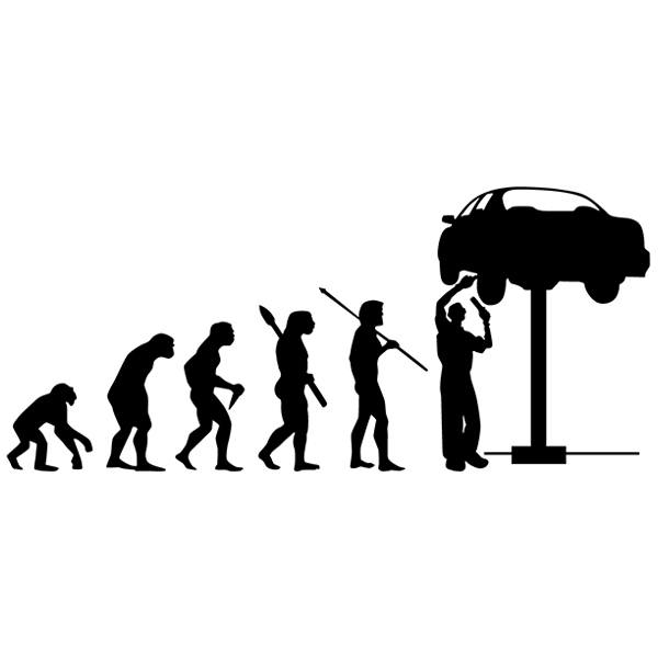 Wall Stickers: Humorous Mechanic Evolution