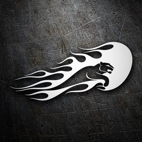 Car & Motorbike Stickers: Flaming Panther