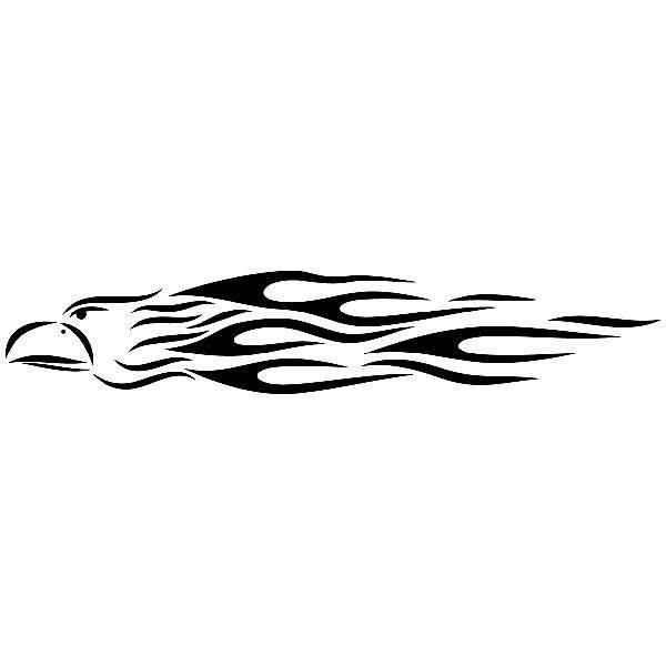 Car & Motorbike Stickers: Eagle Flaming