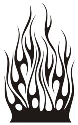 Car & Motorbike Stickers: Flames