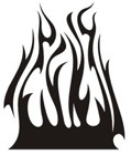 Car & Motorbike Stickers: Flames
