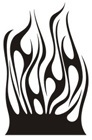 Car & Motorbike Stickers: Flames