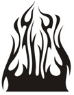Car & Motorbike Stickers: Flames