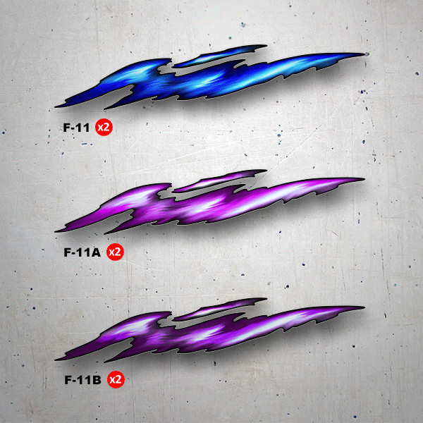 Car & Motorbike Stickers: Torn Fusion in Dynamic Colors