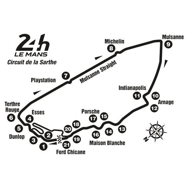 Wall Stickers: Circuit 24H Le Mans