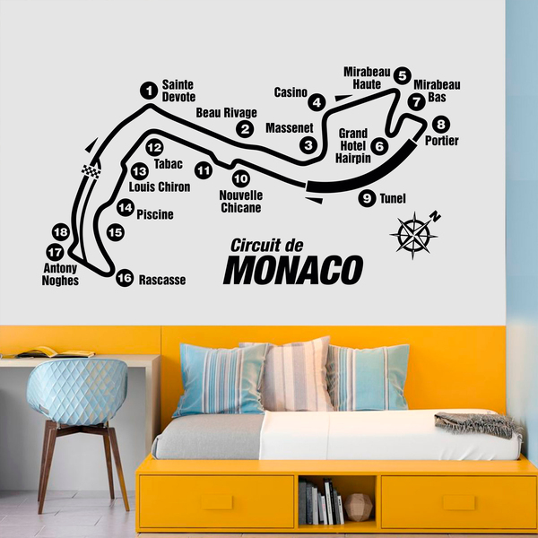 Wall Stickers: Circuit of Monaco