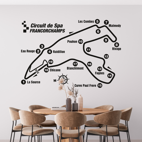 Wall Stickers: Circuit of Spa-Francorchamps