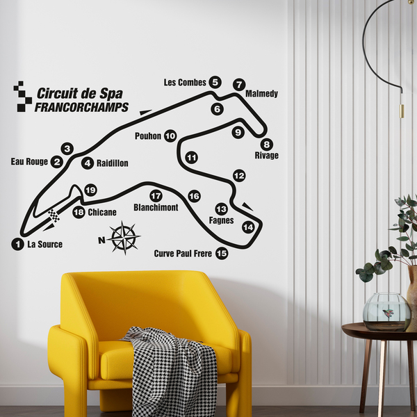 Wall Stickers: Circuit of Spa-Francorchamps