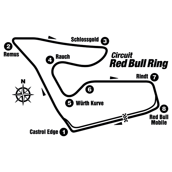 Wall Stickers: Red Bull Ring circuit