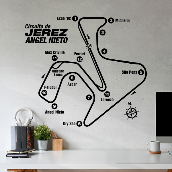 Wall Stickers: Jerez Circuit - Ángel Nieto