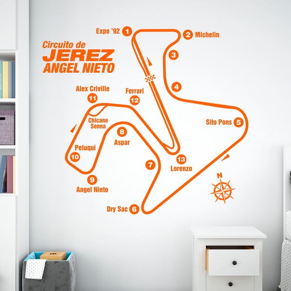 Wall Stickers: Jerez Circuit - Ángel Nieto