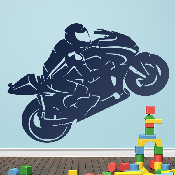 Wall Stickers: MotoGP Biker Silhouette