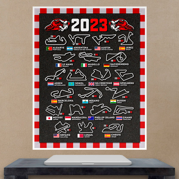 Wall Stickers: Motorbike Circuit 2023