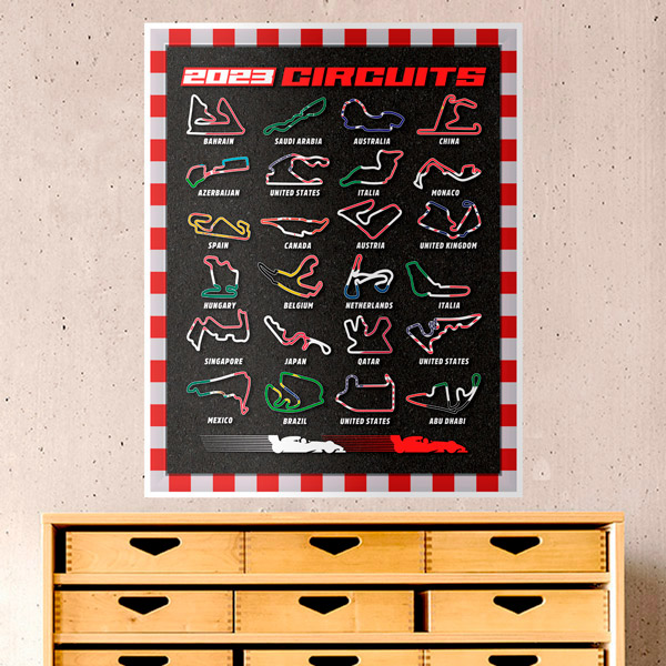 Wall Stickers: F1 Circuits 2023