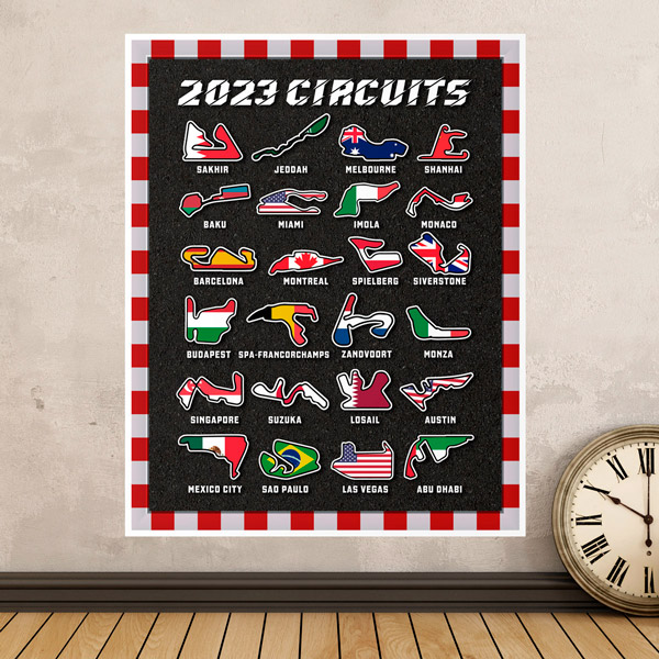 Wall Stickers: F1 2023 Circuits II