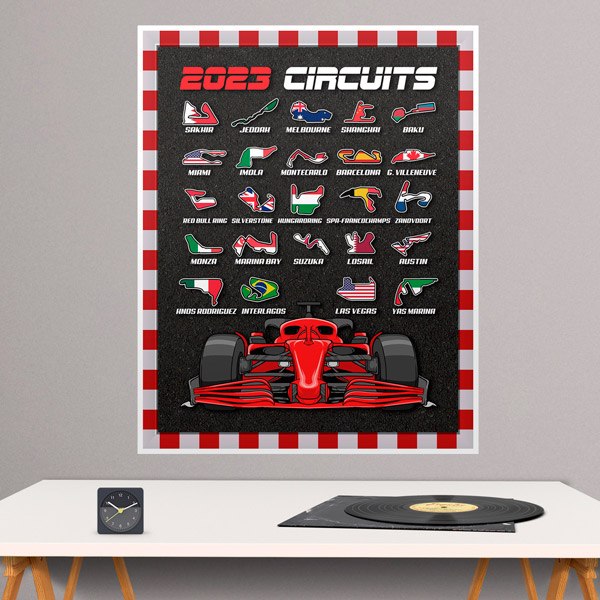 Wall Stickers: F1 2023 Circuits III