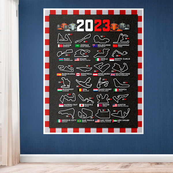 Wall Stickers: F1 2023 Circuits IV
