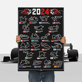 Wall Stickers: Vinyl sticker poster F1 2024 III circuits 3