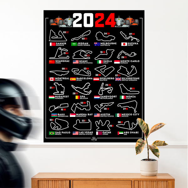 Wall Stickers: Affiche en vinyle pour les circuits F1 2024 IV