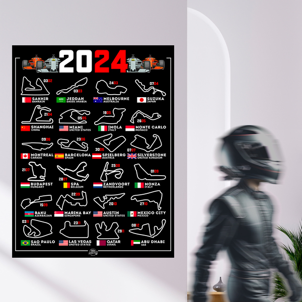 Wall Stickers: Affiche en vinyle pour les circuits F1 2024 IV