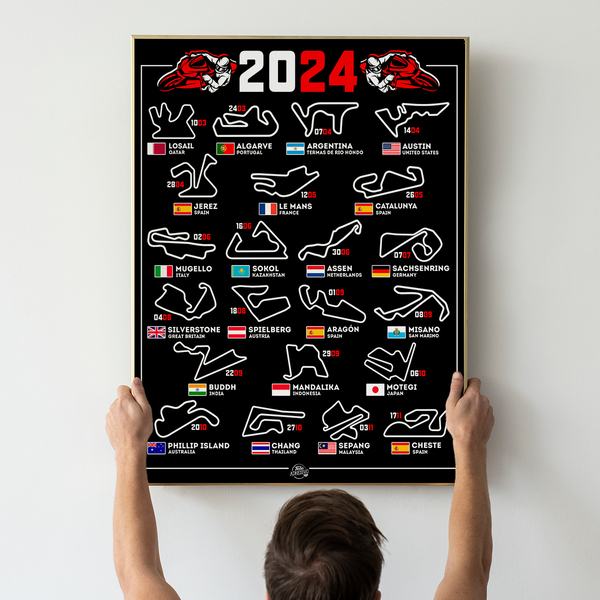 Wall Stickers: Adhesive vinyl poster motorbike MotoGP circuits 20