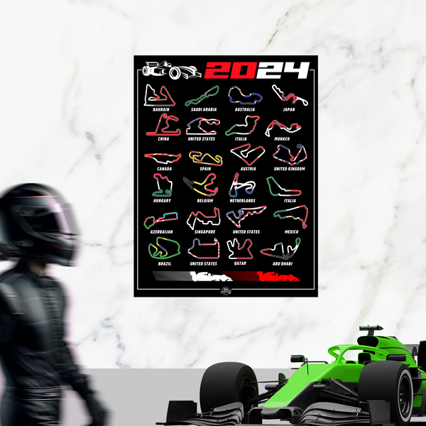 Wall Stickers: F1 Circuits 2024