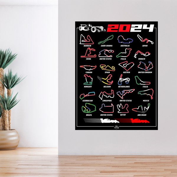 Wall Stickers: F1 Circuits 2024