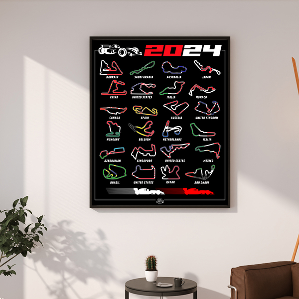 Wall Stickers: F1 Circuits 2024