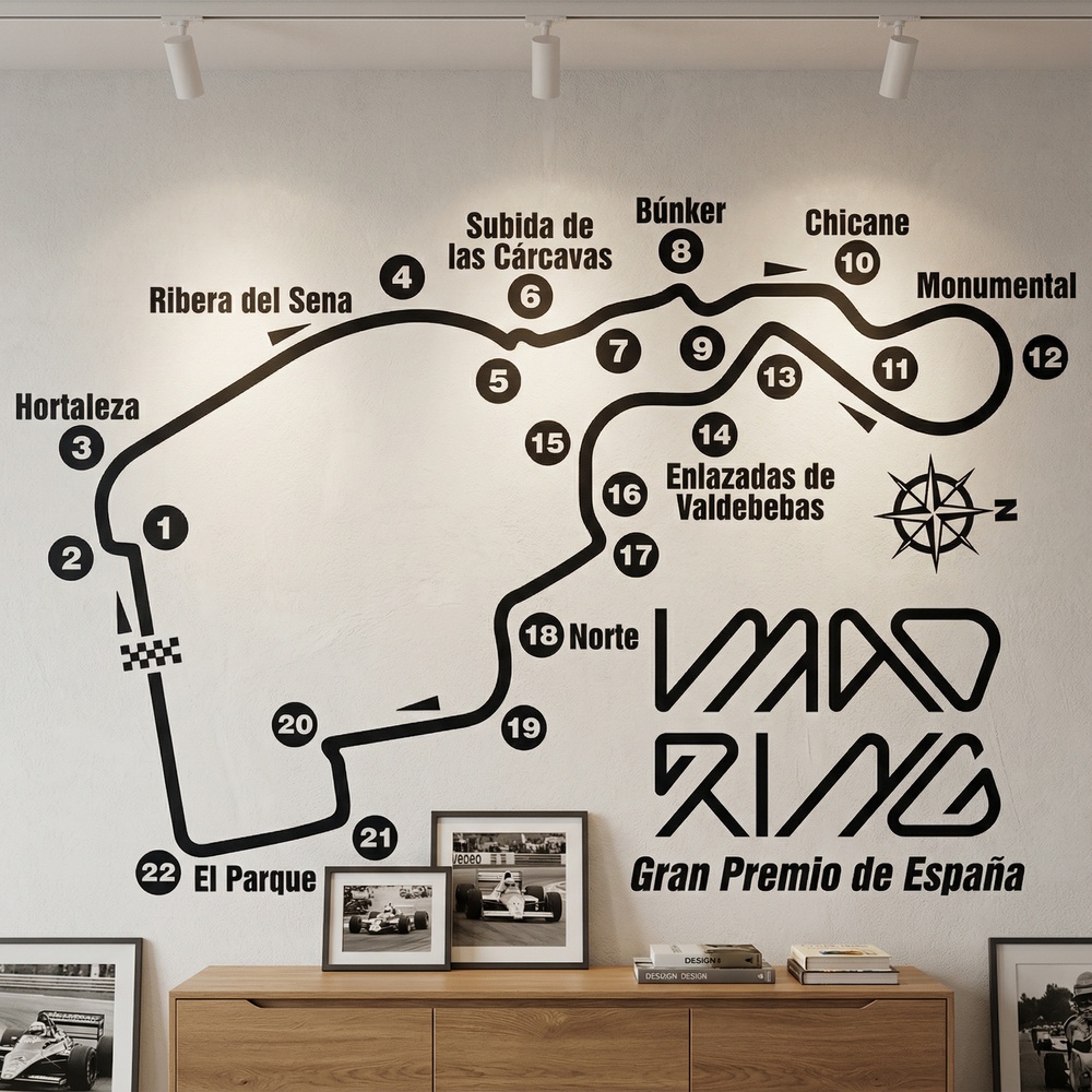 Wall Stickers: Madrid F1 Circuit Sticker