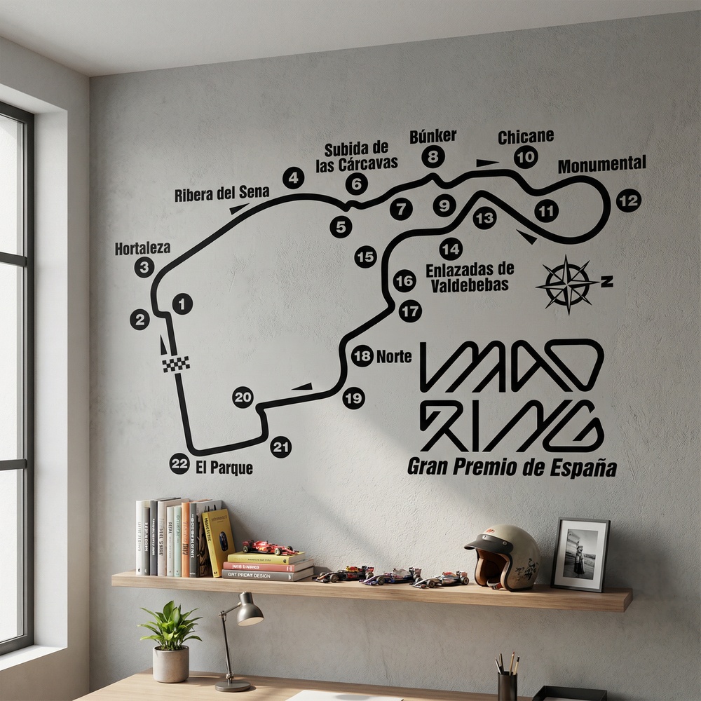 Wall Stickers: Madrid F1 Circuit Sticker