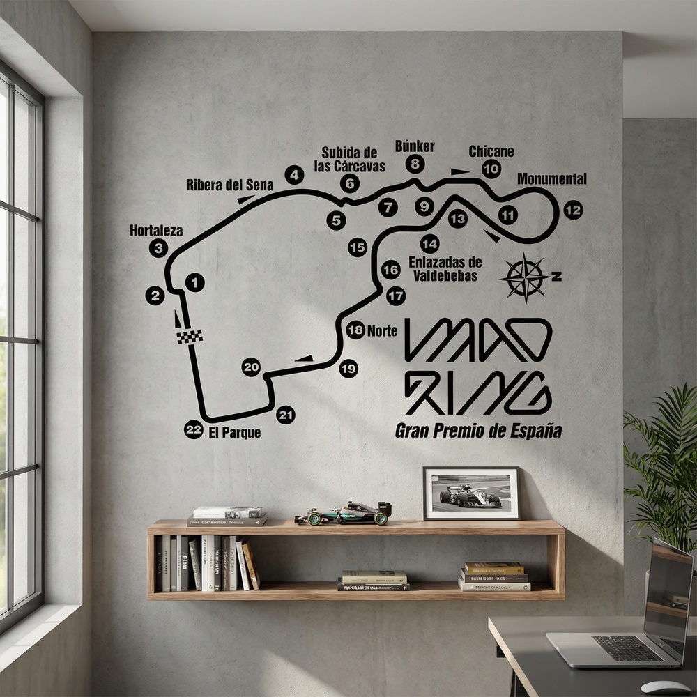 Wall Stickers: Madrid F1 Circuit Sticker