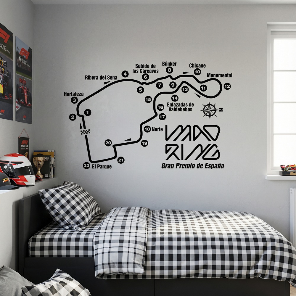 Wall Stickers: Madrid F1 Circuit Sticker