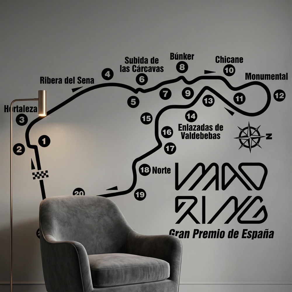 Wall Stickers: Madrid F1 Circuit Sticker