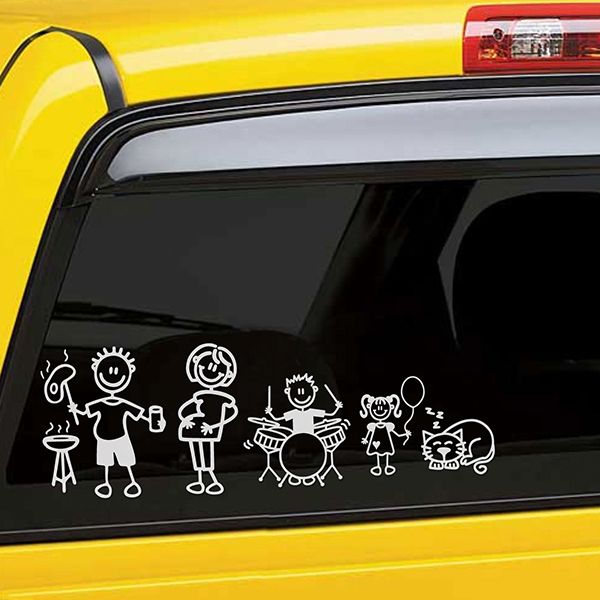 Car & Motorbike Stickers: Little girl with balloon