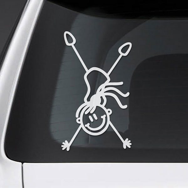 Car & Motorbike Stickers: Girl doing pine