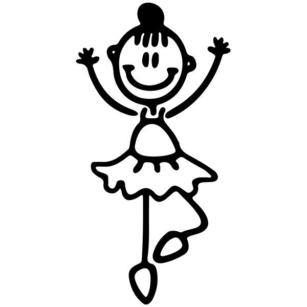 Car & Motorbike Stickers: Girl dancing Ballet