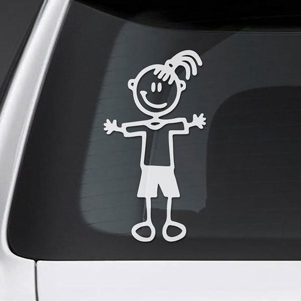 Car & Motorbike Stickers: Loving girl