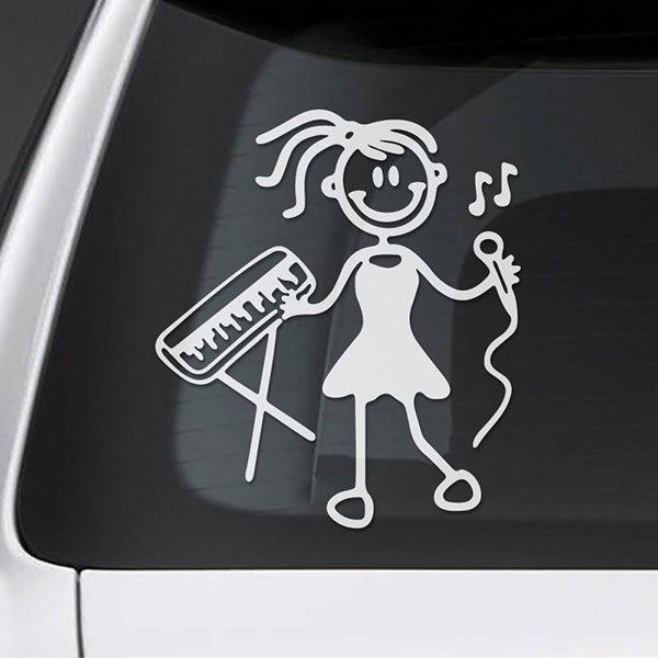 Car & Motorbike Stickers: Singer girl