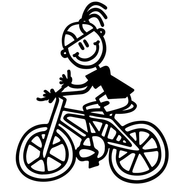 Car & Motorbike Stickers: Mommy cyclist