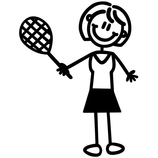 Car & Motorbike Stickers: Tennis mom