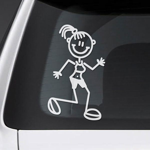 Car & Motorbike Stickers: Mom doing running