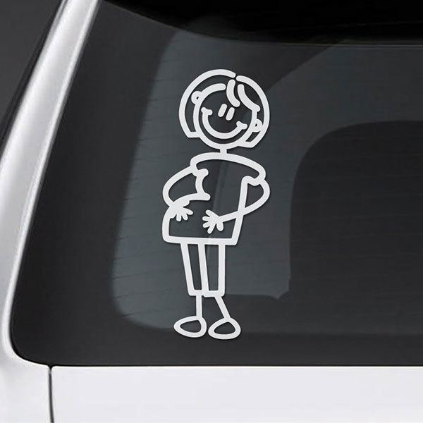 Car & Motorbike Stickers: Pregnant mom